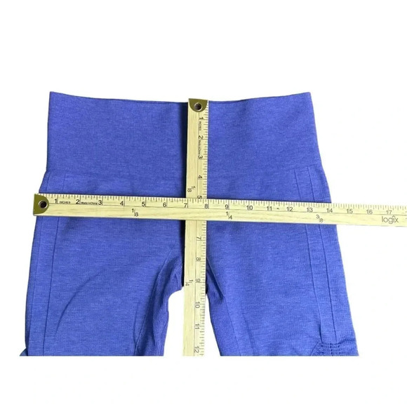 Lululemon In The Flow Crop II Heathered Purple Leggings Size 6 - Picture 15 of 16